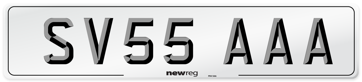 SV55 AAA Number Plate from New Reg